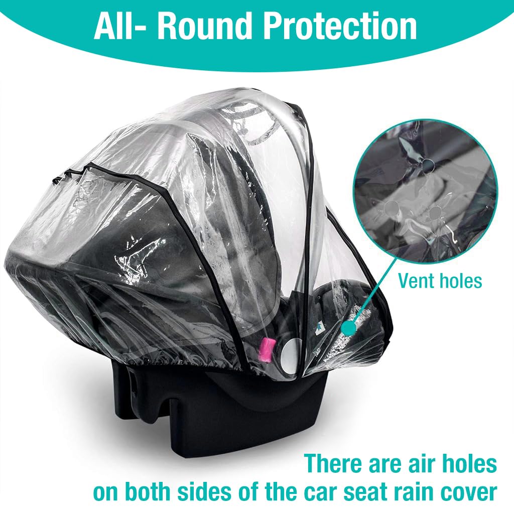 SNOWIE SOFT Infant Safety Car Seat Cover Transparent EVA Infant Car Seat Carrier Rain Cover Breathable Cover with Air Vent Holes & Rolled Up Window Windproof Cover for Infant Car Seat Carrier SNOWIE SOFT Infant Safety Car Seat Cover Transparent EVA Infant Car Seat Carrier Rain Cover Breathable Cover with Air Vent Holes & Rolled Up Window Windproof Cover for Infant Car Seat Carrier
